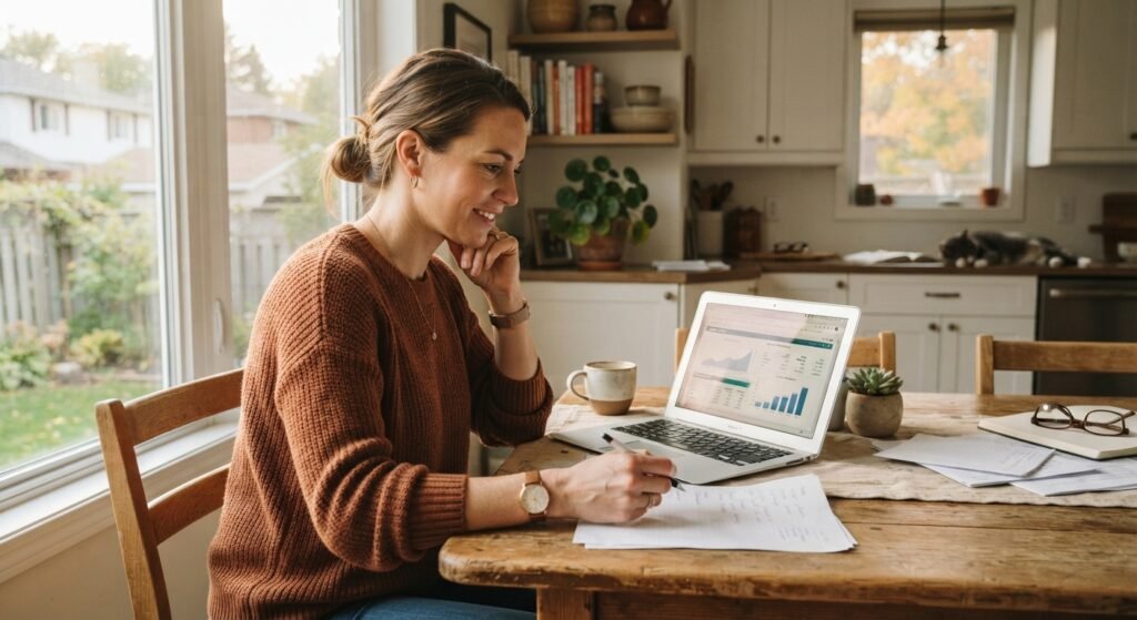 Ontario mortgage rates October 2026 — homeowner reviewing Bank of Canada rate decision on laptop