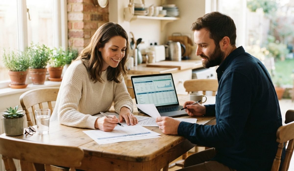Fixed vs variable mortgage Ontario — couple comparing mortgage options at kitchen table